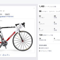 【facebookランキング】「いいね！」獲得ベスト3、世界のサイクリストに人気のモデルがわかる？　2014年4月 画像