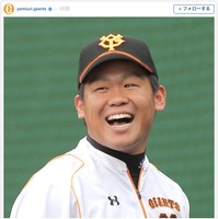 巨人、田口麗斗の笑顔を公開…侍ジャパン強化試合に向けて秋季練習中 画像