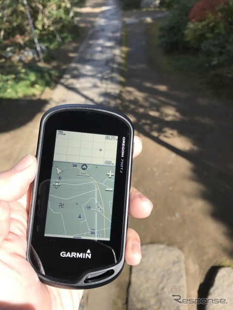 GPSによる測位はかなり正確。補足にかかる所要時間も実に短い