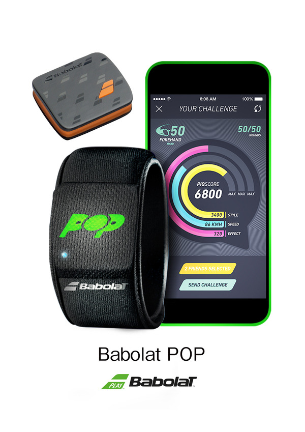 テニス専用の通信機能搭載リストバンド「バボラ POP」発売