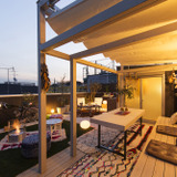 木造住宅用「屋上グランピングテラス」…ウッドデッキや日よけを装備