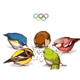 トリノオリンピックならぬ『鳥のオリンピック』のエンブレムがかわいい件