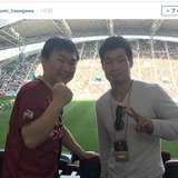 ボクサー長谷川穂積、GWはJリーグ観戦…ヴィッセル神戸に声援送る