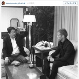本田圭佑、安倍晋三首相と対談「We talked about the education of Japan and the world」