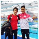 競泳・入江陵介、現役引退の松田丈志へ「素晴らしい第二の人生を！」