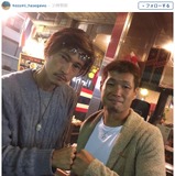 長谷川穂積＆窪塚洋介の2ショット「熱い夜でした」