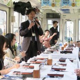 京都伏見のお酒を飲み比べ…叡山電鉄『日本酒電車』3回目の運行 4/1