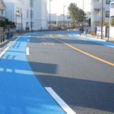 神奈川県茅ヶ崎市の国道1号線に自転車レーン登場