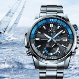ヨットやクルーザーに最適なフルメタルの電波ソーラーウオッチOCEANUS　カシオ