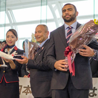 ラグビーワールドカップに出場する日本代表チームの出発セレモニーをJALが開催（2015年9月1日）