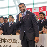 ラグビー日本代表のリーチ・マイケル主将（2015年9月1日）