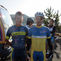 第3回天草四郎サイクリングフェスタに参加した澤池陵二選手（左）