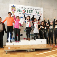 ヴェロフェスタ2015 in モリコロパーク、ゲストライダーの宮澤崇史さん（左から2番目）