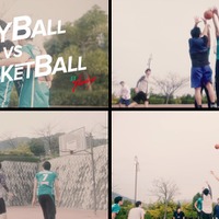 男子バレーボールのJTサンダーズ、バレーのスゴ技でバスケに挑戦 画像
