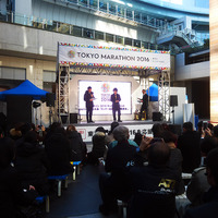 東京マラソン2016のランナー応援ソングを担当した森友嵐士（東京・汐留、1月28日　東京マラソン2016キックオフイベント）