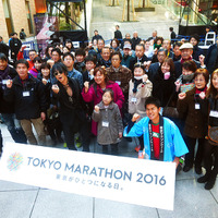 東京マラソン2016のランナー応援ソングを担当した森友嵐士（東京・汐留、1月28日　東京マラソン2016キックオフイベント）