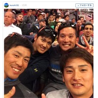 日本ハム・杉谷拳士、大谷翔平らとNBA観戦「興奮しました」 画像