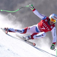 アルペンスキーワールドカップで滑るカルロ・ヤンカ（2016年2月7日）