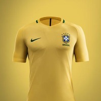 サッカーブラジル代表のチームジャージ「ブラジル2016 ナショナルフットボールキット」（ナイキ）