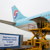 大韓航空、熊本に救援物資を輸送