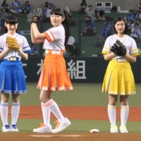 プロ野球交流戦スタート！ライオンズ×ベイスターズでエビ中が「始9式」柏木ひなたさん