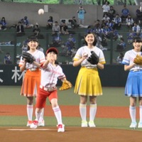 本田紗来ちゃん、プロ野球交流戦のセレモニーピッチで全力投球 画像