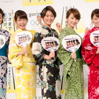 民放各局が共同でリオデジャネイロ五輪放送を実施。5人の女子アナウンサーが記者発表に登場（2016年7月7日）