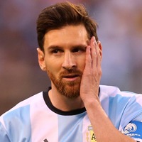 サッカーアルゼンチン代表のリオネル・メッシ 参考画像（2016年6月26日）