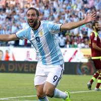 サッカーアルゼンチン代表のゴンサロ・イグアイン 参考画像（2016年6月18日）