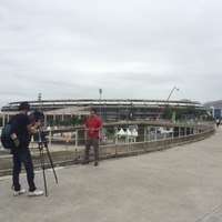 リオデジャネイロ五輪の開会式が行われるマラカナン・スタジアム周辺（2016年8月3日）