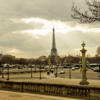 Place de la Concorde, Eiffel Tower（コンコルドから見たエッフェル塔）