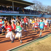 松戸市七草マラソン大会、2015年の様子