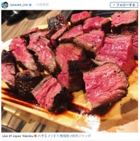 競泳・入江陵介、焼肉店で極上のハラミを食す…「美味しそ～」の声多数