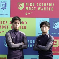 サッカー選手スカウトプロジェクト「NIKE MOST WANTED」でグローバル ファイナルに進出した白川恵士朗さん（左）と西尾翼さん