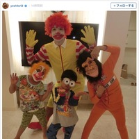 川崎フロンターレ・大久保嘉人、家族とハロウィンで仮装「でも気持ち悪いね！笑」 画像