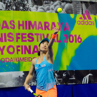 新型テニスフェス『ADIDAS HIMARAYA TENNIS FESTIVAL 2016 TOKYO FINAL』が開催。吉冨愛子選手（2016年12月17日）