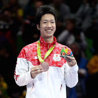 卓球日本代表の水谷隼がリオデジャネイロ五輪で銅メダルを獲得（2016年8月11日）