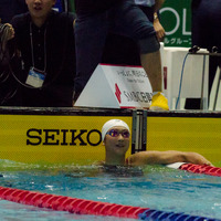 第33回コナミオープンに出場した池江璃花子が女子50m自由形で日本新記録（2017年2月18日）