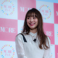 女性ファッション誌『MORE』のモアチャレ宣言プレス発表会に登壇した内田理央（2017年3月28日）