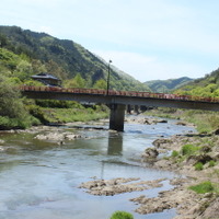 久慈川と里山の風景。心が洗われる。