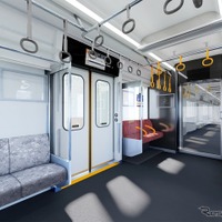 車内はガラスを多用することで「開放感のある室内」を演出する。