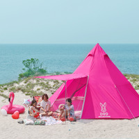 鮮やかなピンクのワンポールテントとタープ発売…ドッペルギャンガーアウトドア 画像