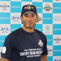試合前に意気込みを語る稲葉篤紀