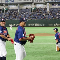 試合前練習