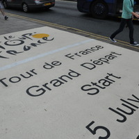 【ツール・ド・フランス14】英国リーズのスタートライン、開幕前日の現場 画像