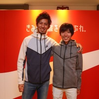 （左）藤光謙司選手、設楽啓太選手