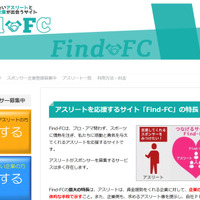 アスリートとスポンサー企業のマッチングサービス「Find-FC」オープン