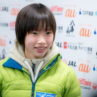 第13回ボルダリングジャパンカップで女子2位の森秋彩（2018年2月4日）