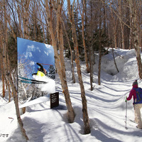 スノートレッキングで巡る雪上写真展「フォトロンプ」が苗場スキー場で開催