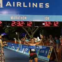 グアムマラソン2018、優勝は男女ともに日本人ランナー 画像